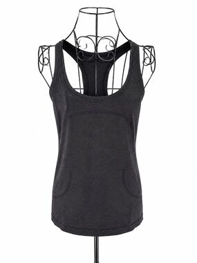 lululemon athletica Black Swiftly Tech Racerback Tank, Size 8 - Hip Length